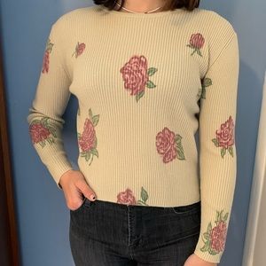 Beige rose sweater